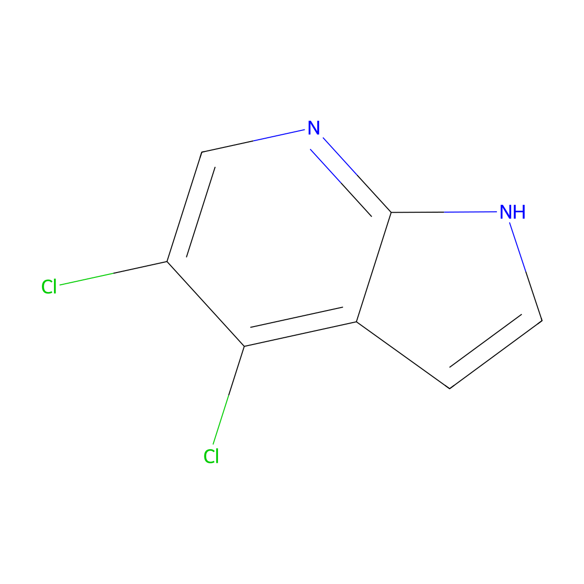 4,5-Dichloro-1H-pyrrolo[2,3-b]pyridine molecular structure, CAS 1142192-58-2