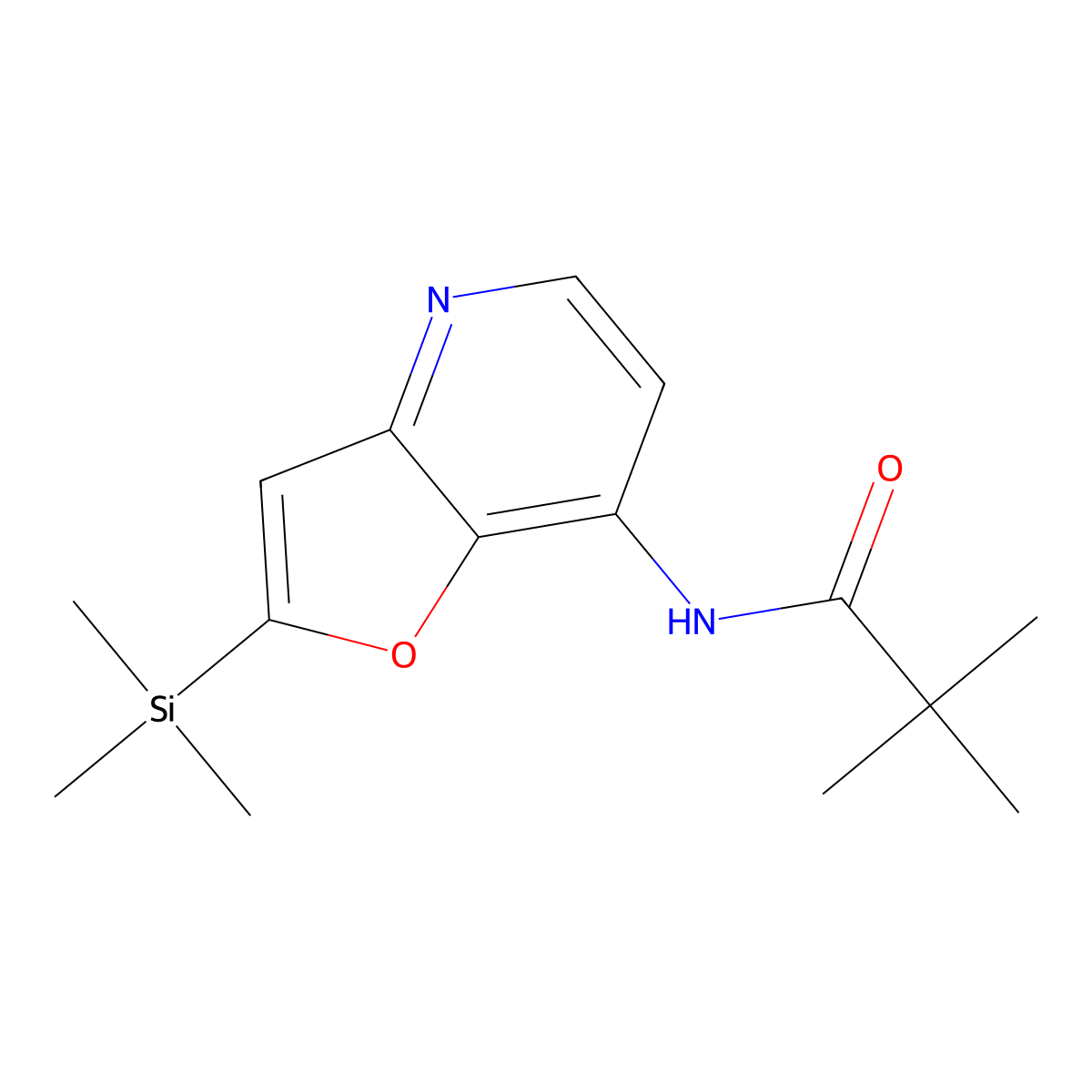 N-(2-(Trimethylsilyl)furo[3,2-b]pyridin-7-yl)-pivalamide molecular structure, CAS 1142192-62-8