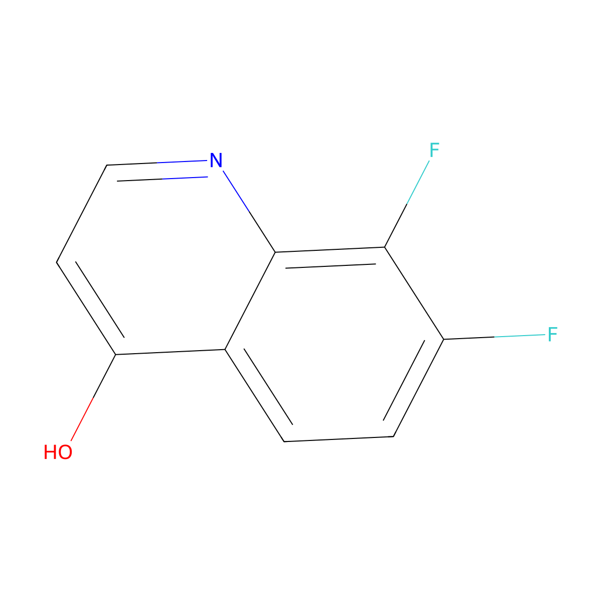 7,8-Difluoro-4-hydroxyquinoline molecular structure, CAS 1142193-11-0