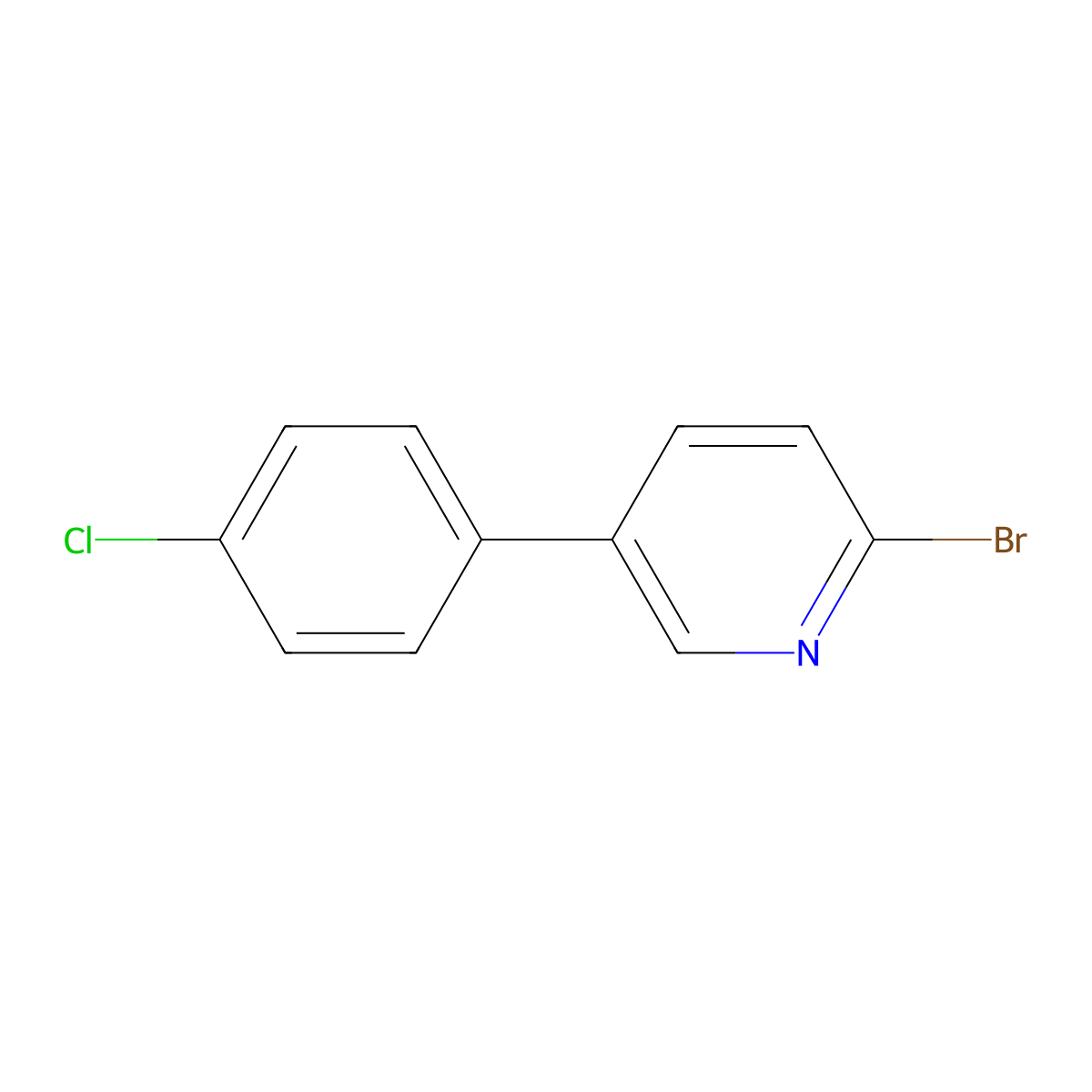 2-Bromo-5-(4-chlorophenyl)pyridine molecular structure, CAS 1142193-79-0