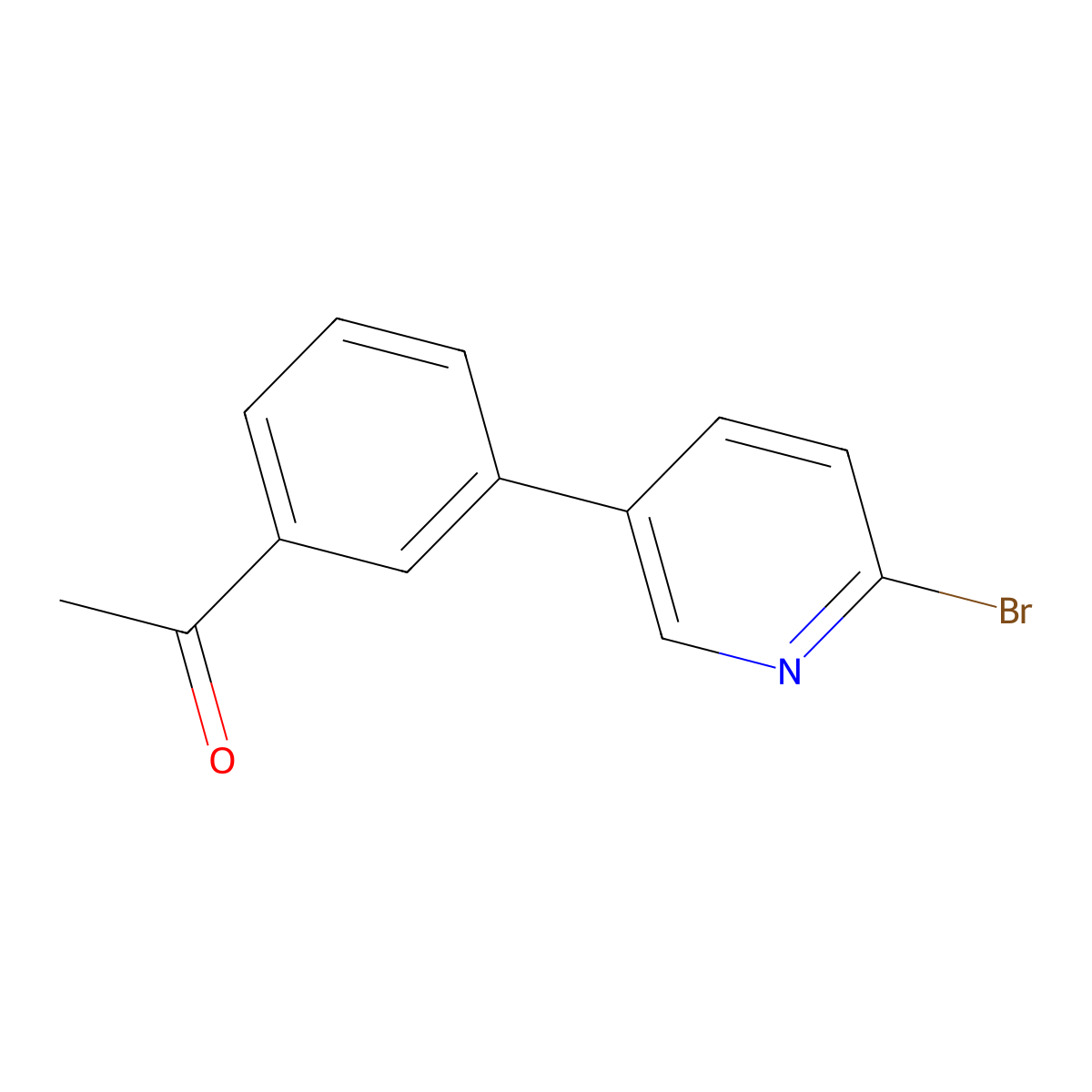 2-Bromo-5-(3-acetylphenyl)pyridine molecular structure, CAS 1142193-85-8