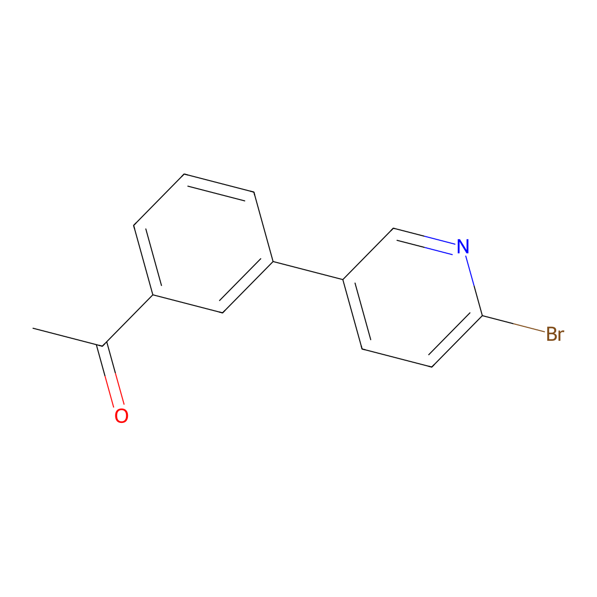 2-Bromo-5-(3-acetylphenyl)pyridine molecular structure, CAS 1142193-85-8