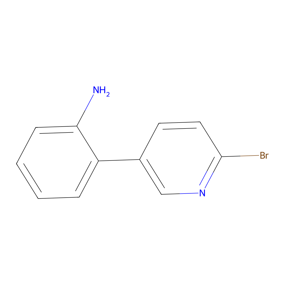 2-Bromo-5-(2-aminophenyl)pyridine molecular structure, CAS 1142193-88-1