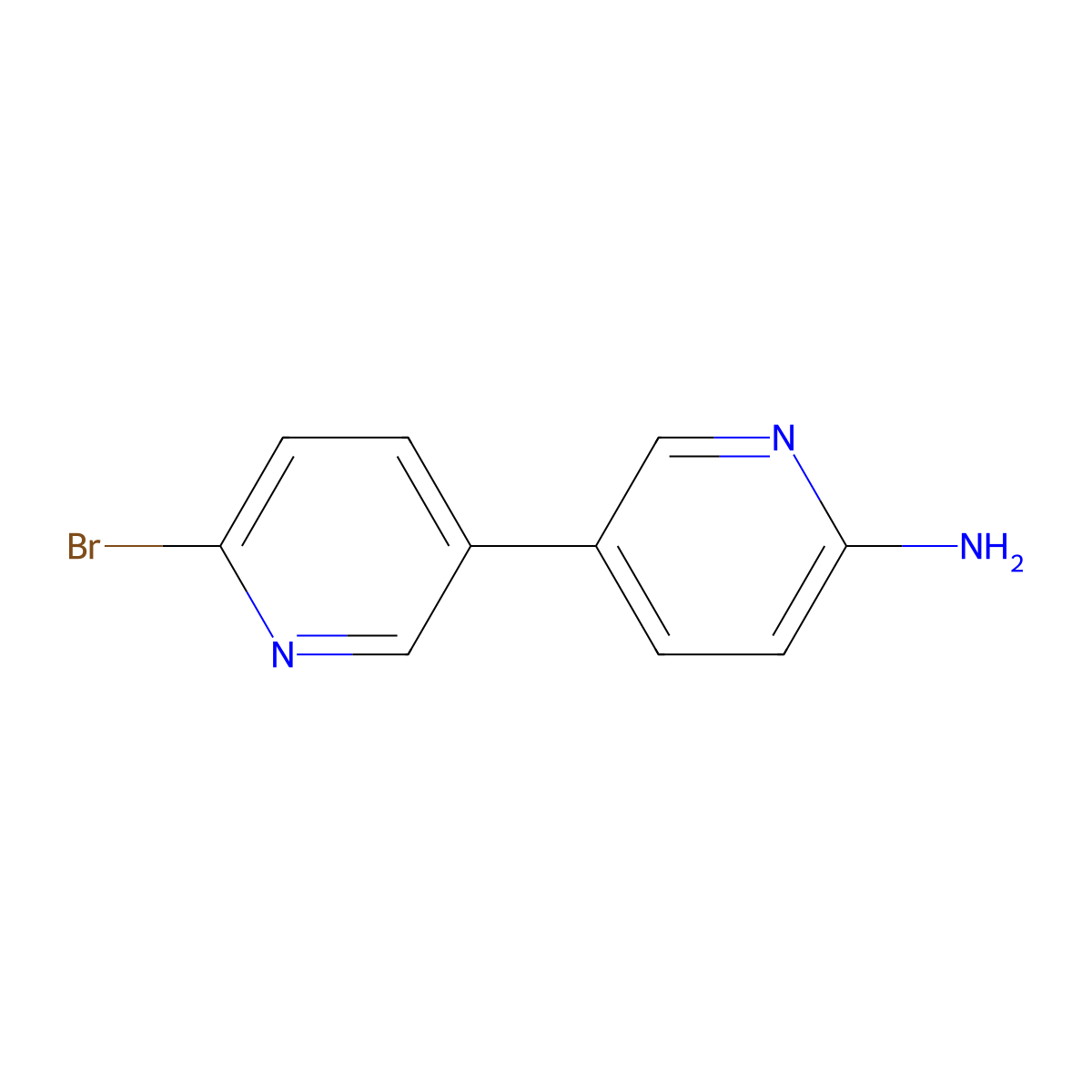 2-Bromo-5-(2-amino-5-pyridyl)pyridine molecular structure, CAS 1142193-96-1
