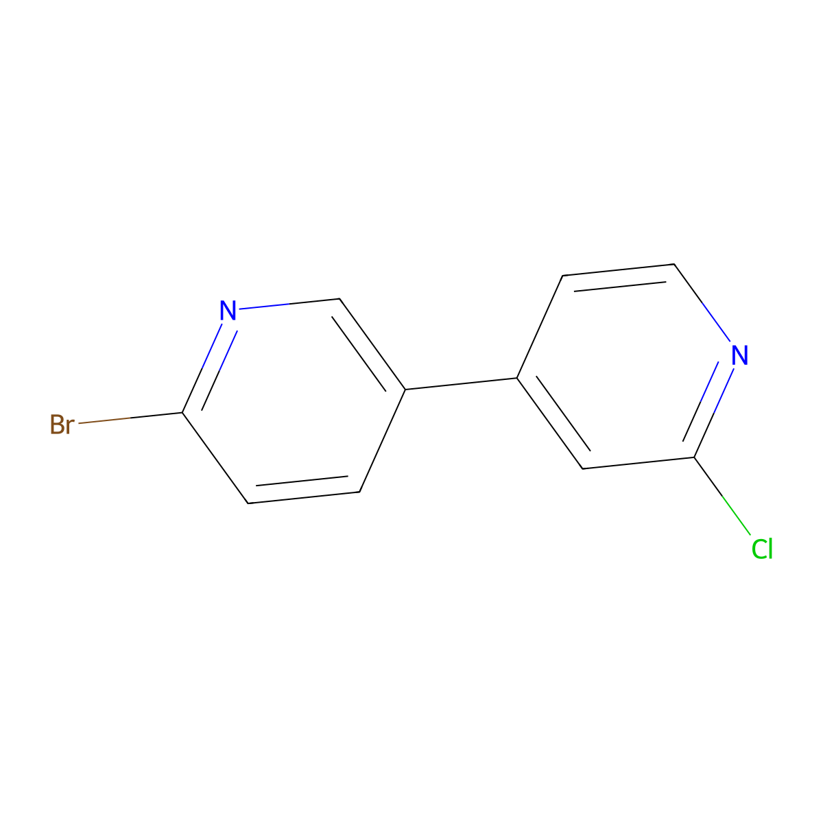 2-Bromo-5-(2-chloro-4-pyridyl)pyridine molecular structure, CAS 1142193-97-2
