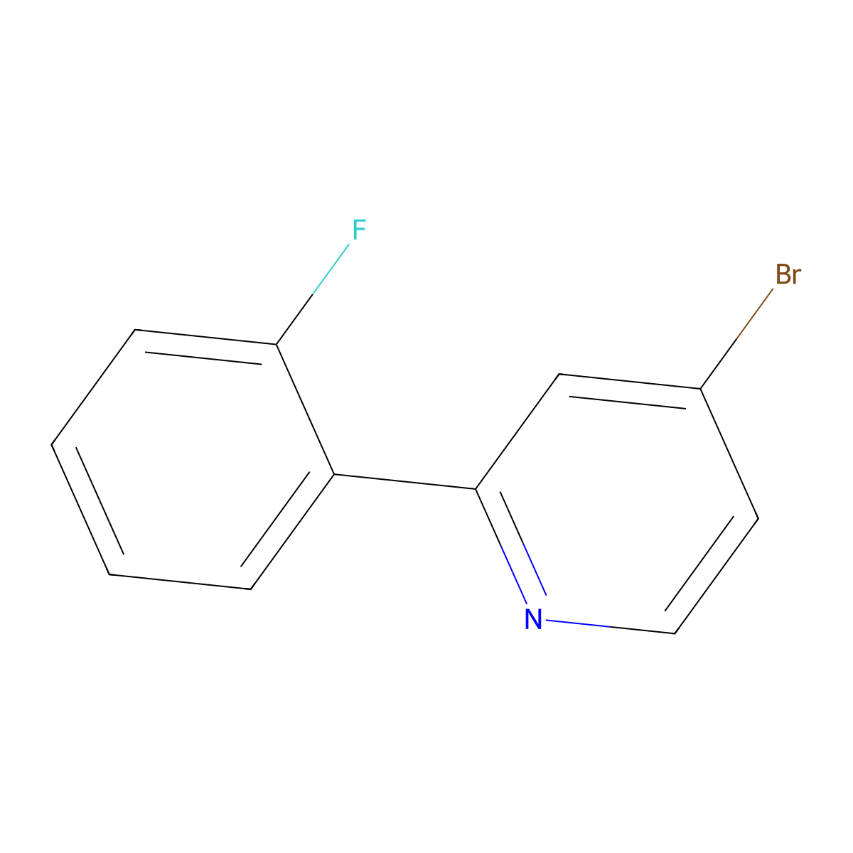 4-Bromo-2-(2-fluorophenyl)pyridine molecular structure, CAS 1142194-21-5