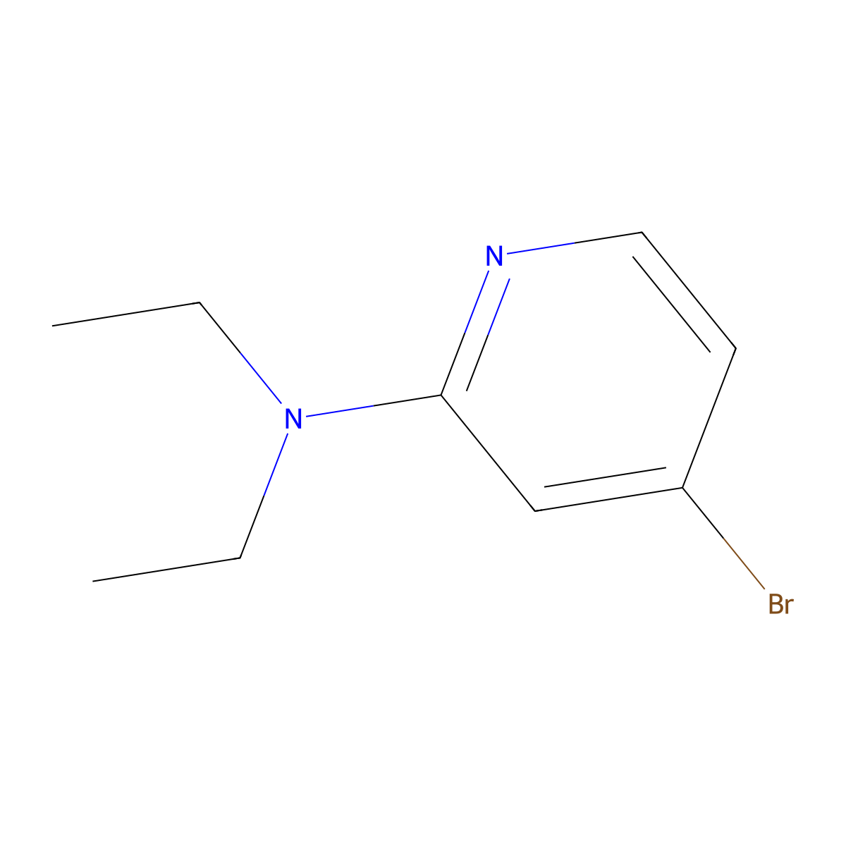 4-Bromo-N,N-diethylpyridin-2-amine molecular structure, CAS 1142194-28-2