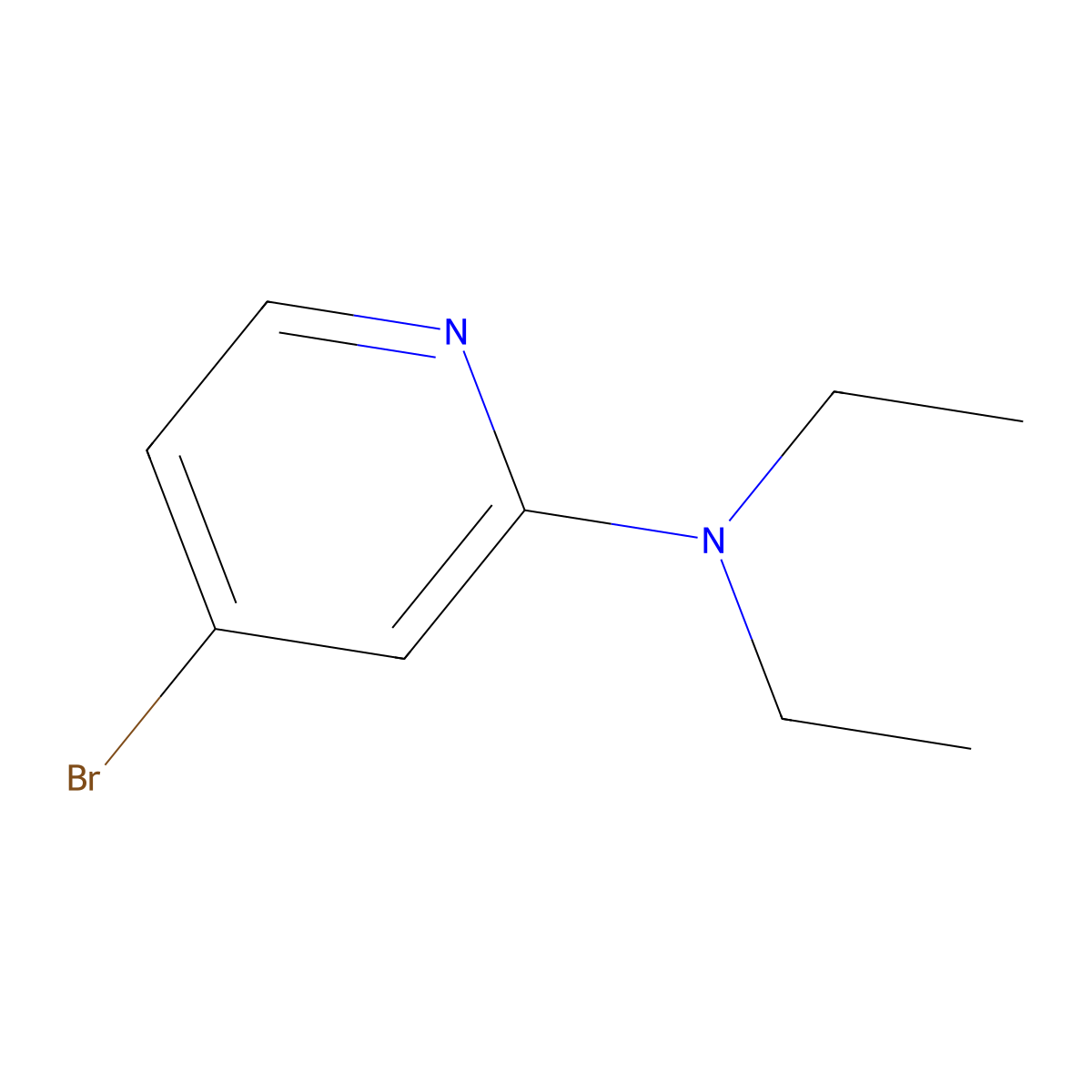 4-Bromo-N,N-diethylpyridin-2-amine molecular structure, CAS 1142194-28-2