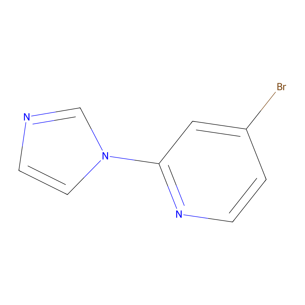 4-Bromo-2-(1H-imidazol-1-yl)pyridine molecular structure, CAS 1142194-29-3