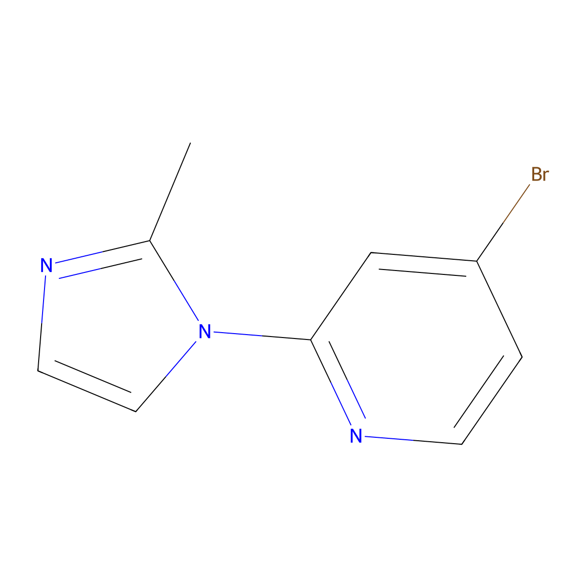 4-Bromo-2-(2-methyl-1H-imidazol-1-YL)pyridine molecular structure, CAS 1142194-32-8