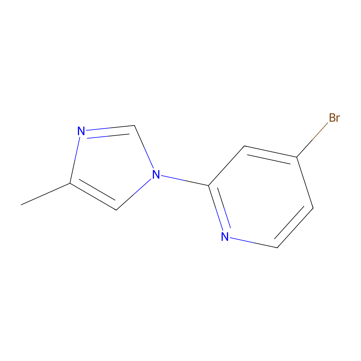 4-Bromo-2-(4-methyl-1H-imidazol-1-YL)pyridine molecular structure, CAS 1142194-33-9
