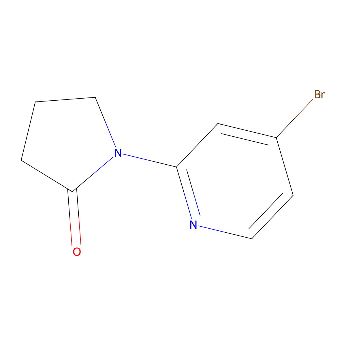 1-(4-Bromopyridin-2-yl)pyrrolidin-2-one molecular structure, CAS 1142194-39-5
