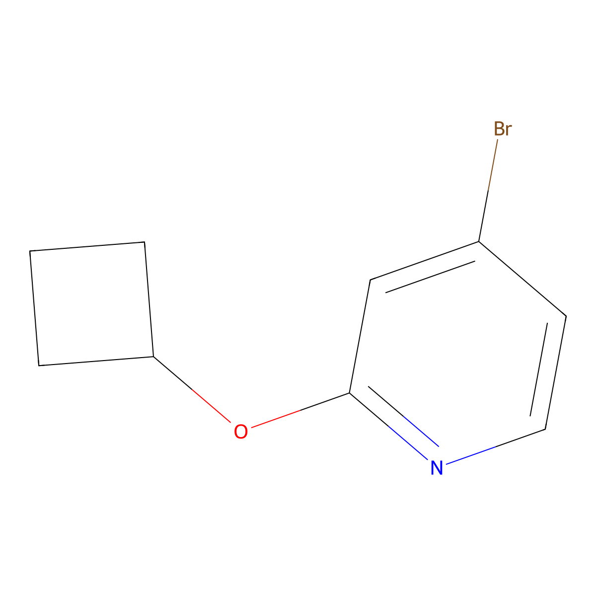 4-Bromo-2-cyclobutoxypyridine molecular structure, CAS 1142194-51-1