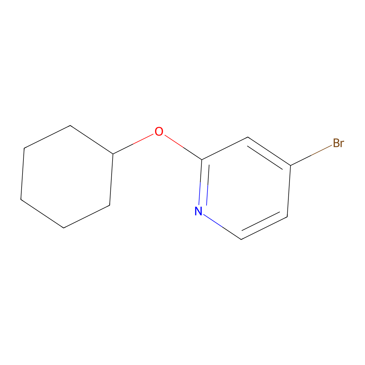 4-Bromo-2-(cyclohexyloxy)pyridine molecular structure, CAS 1142194-54-4