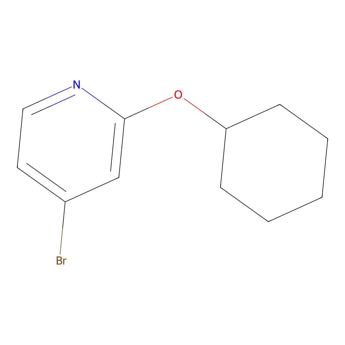 4-Bromo-2-(cyclohexyloxy)pyridine molecular structure, CAS 1142194-54-4