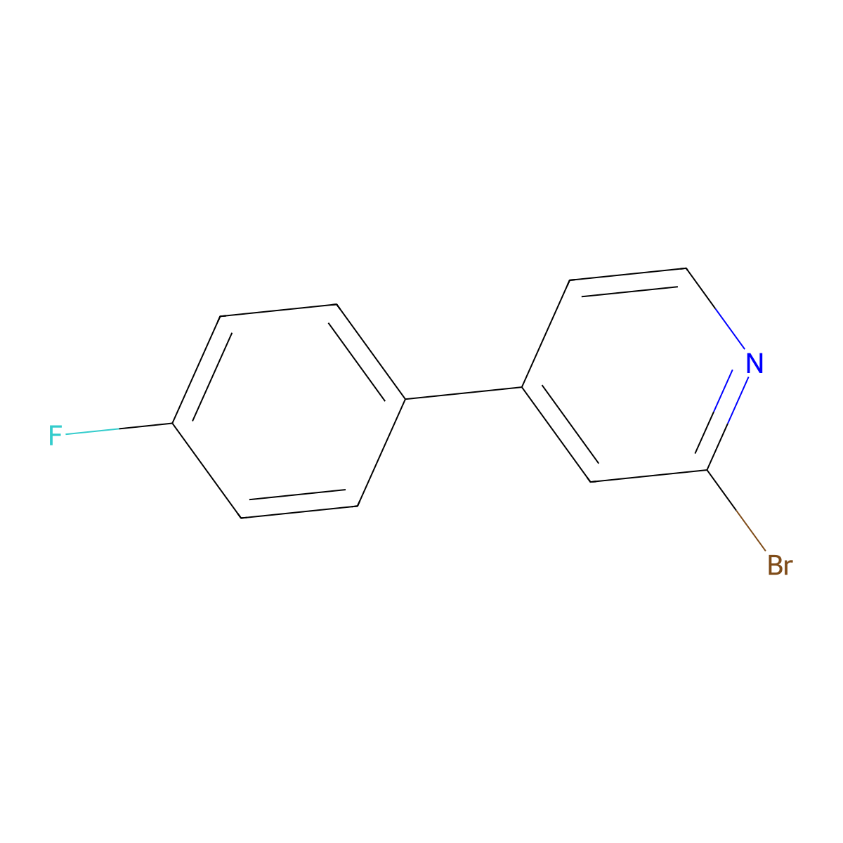 2-Bromo-4-(4-fluorophenyl)pyridine molecular structure, CAS 1142194-62-4