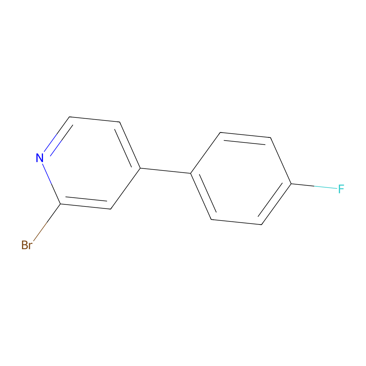 2-Bromo-4-(4-fluorophenyl)pyridine molecular structure, CAS 1142194-62-4