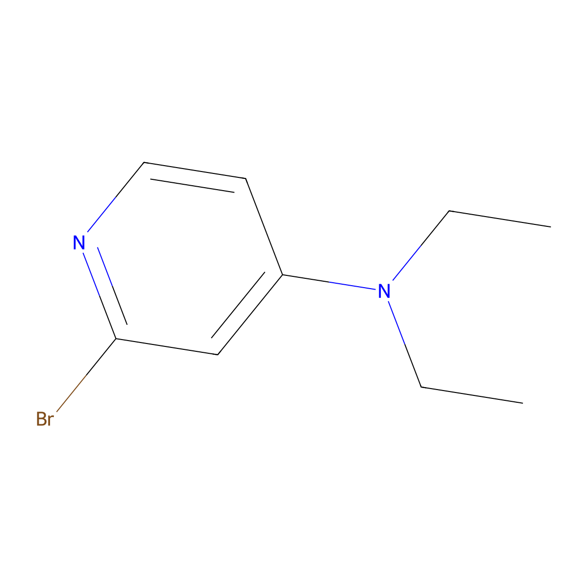 4-Pyridinamine, 2-bromo-N,N-diethyl- molecular structure, CAS 1142194-67-9