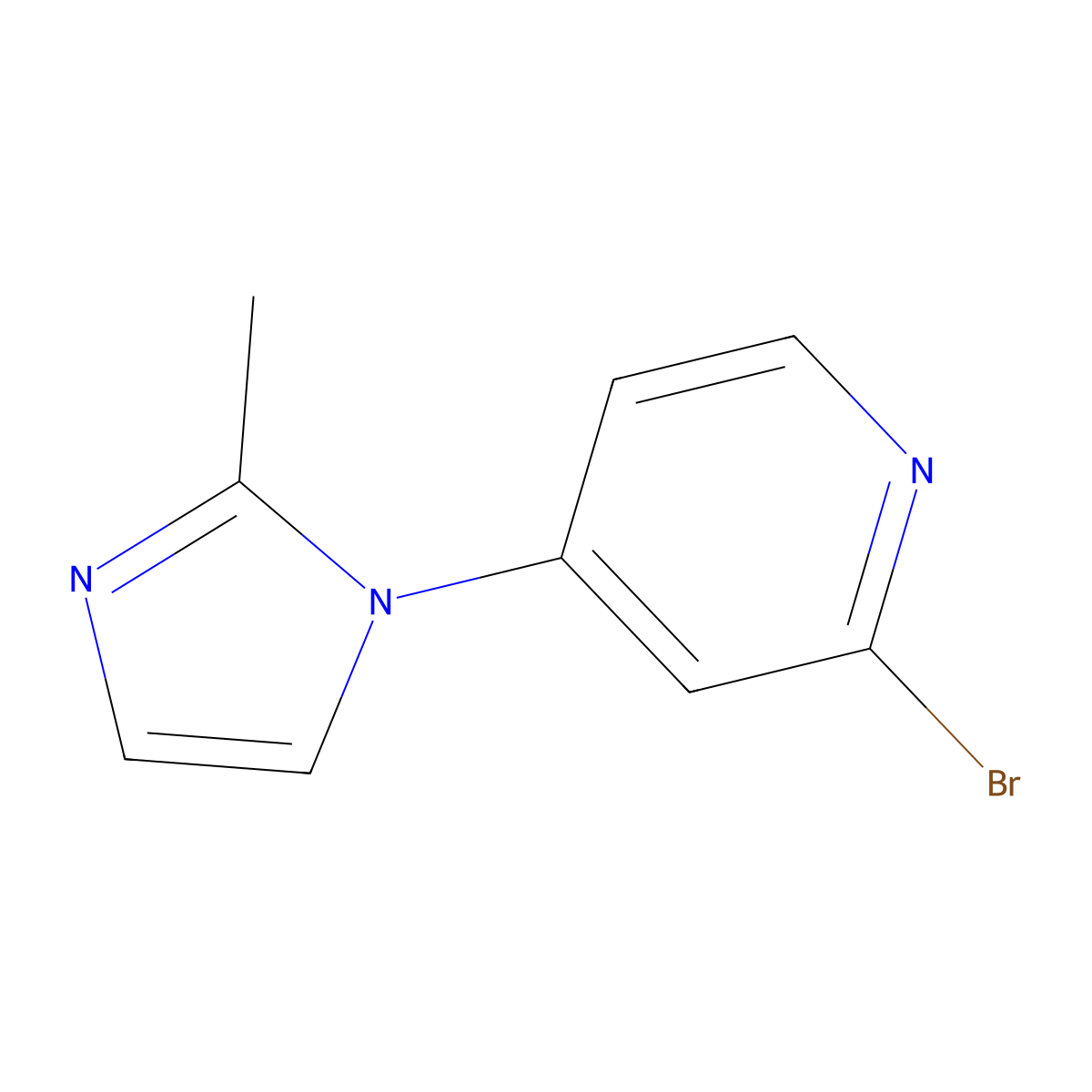 2-Bromo-4-(2-methylimidazol-1-yl)pyridine molecular structure, CAS 1142194-69-1