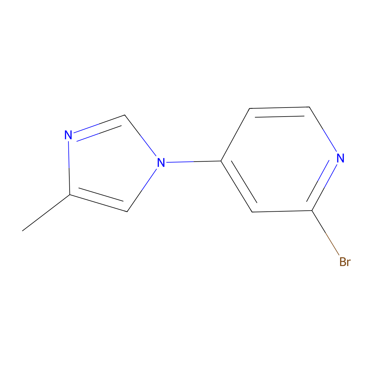 2-Bromo-4-(4-methylimidazol-1-yl)pyridine molecular structure, CAS 1142194-71-5