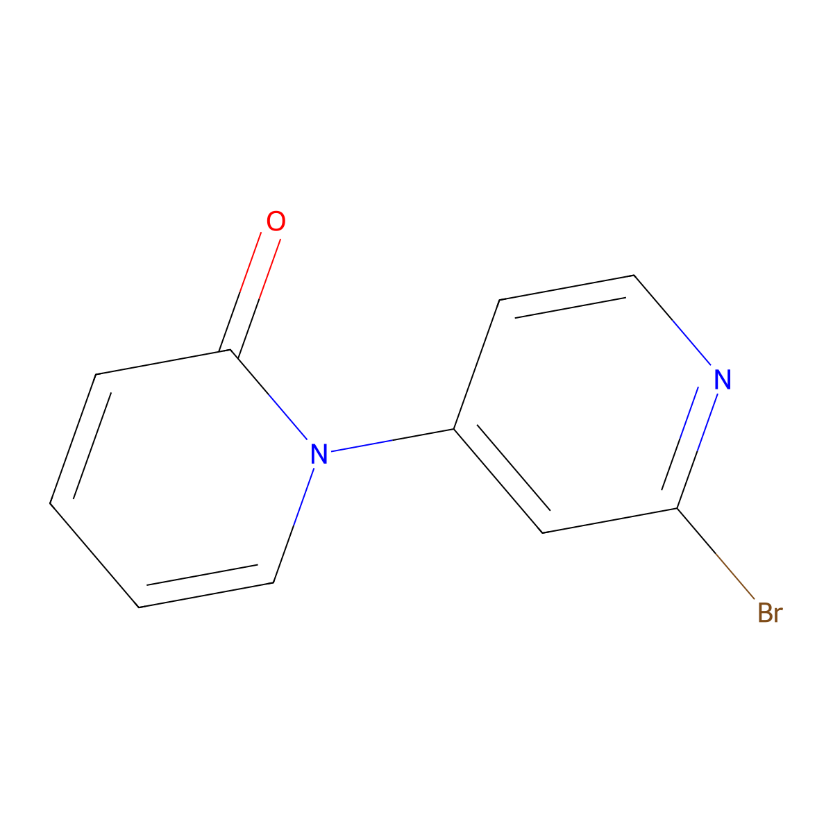 2-Bromo-4-(1H-pyridin-2-one)pyridine molecular structure, CAS 1142194-72-6