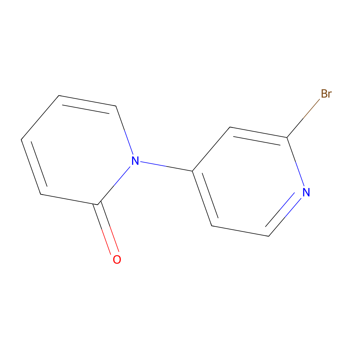 2-Bromo-4-(1H-pyridin-2-one)pyridine molecular structure, CAS 1142194-72-6