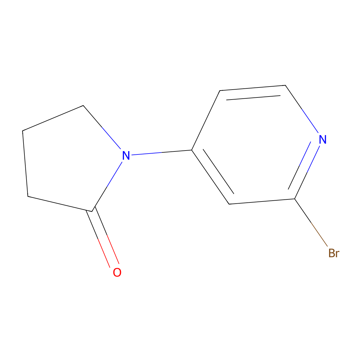 1-(2-Bromopyridin-4-YL)pyrrolidin-2-one molecular structure, CAS 1142194-75-9