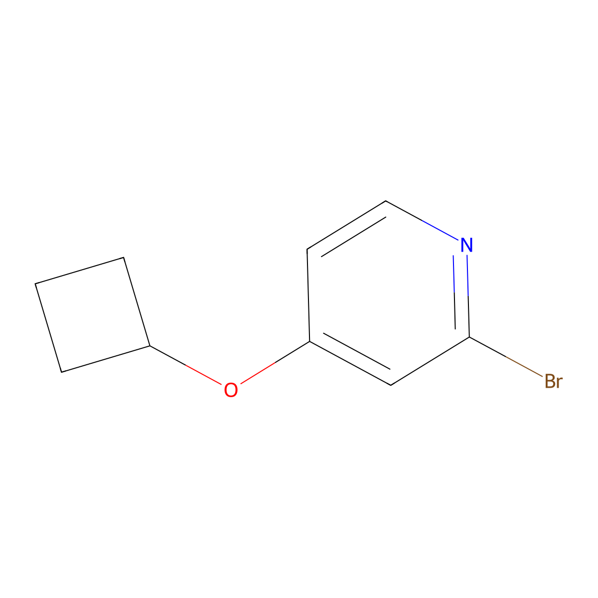 2-Bromo-4-(cyclobutoxy)pyridine molecular structure, CAS 1142194-84-0