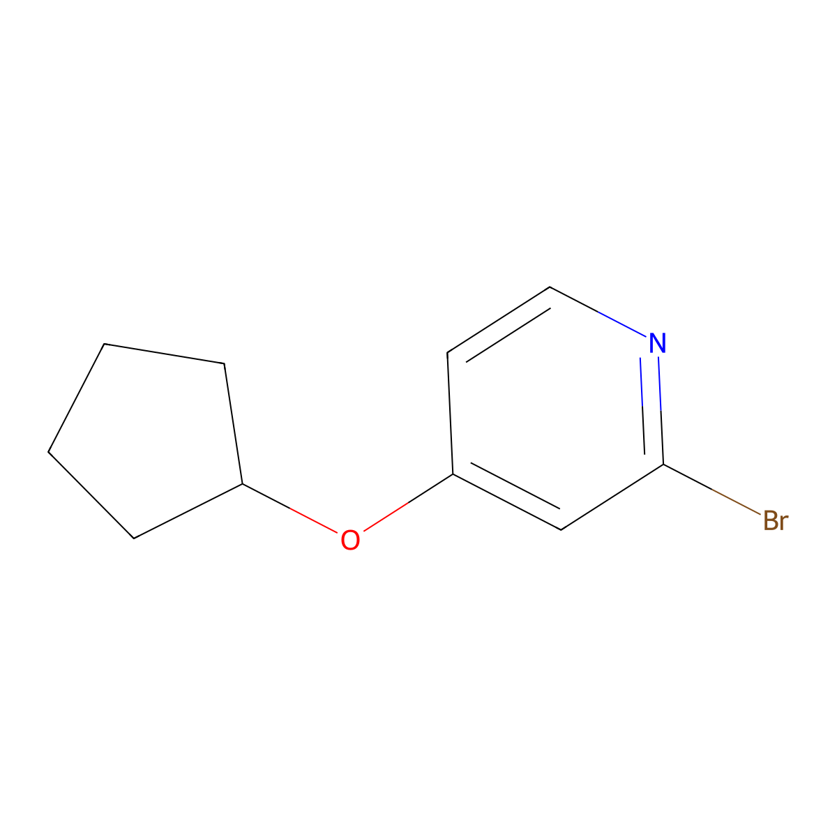 2-Bromo-4-cyclopentyloxy-pyridine molecular structure, CAS 1142194-85-1