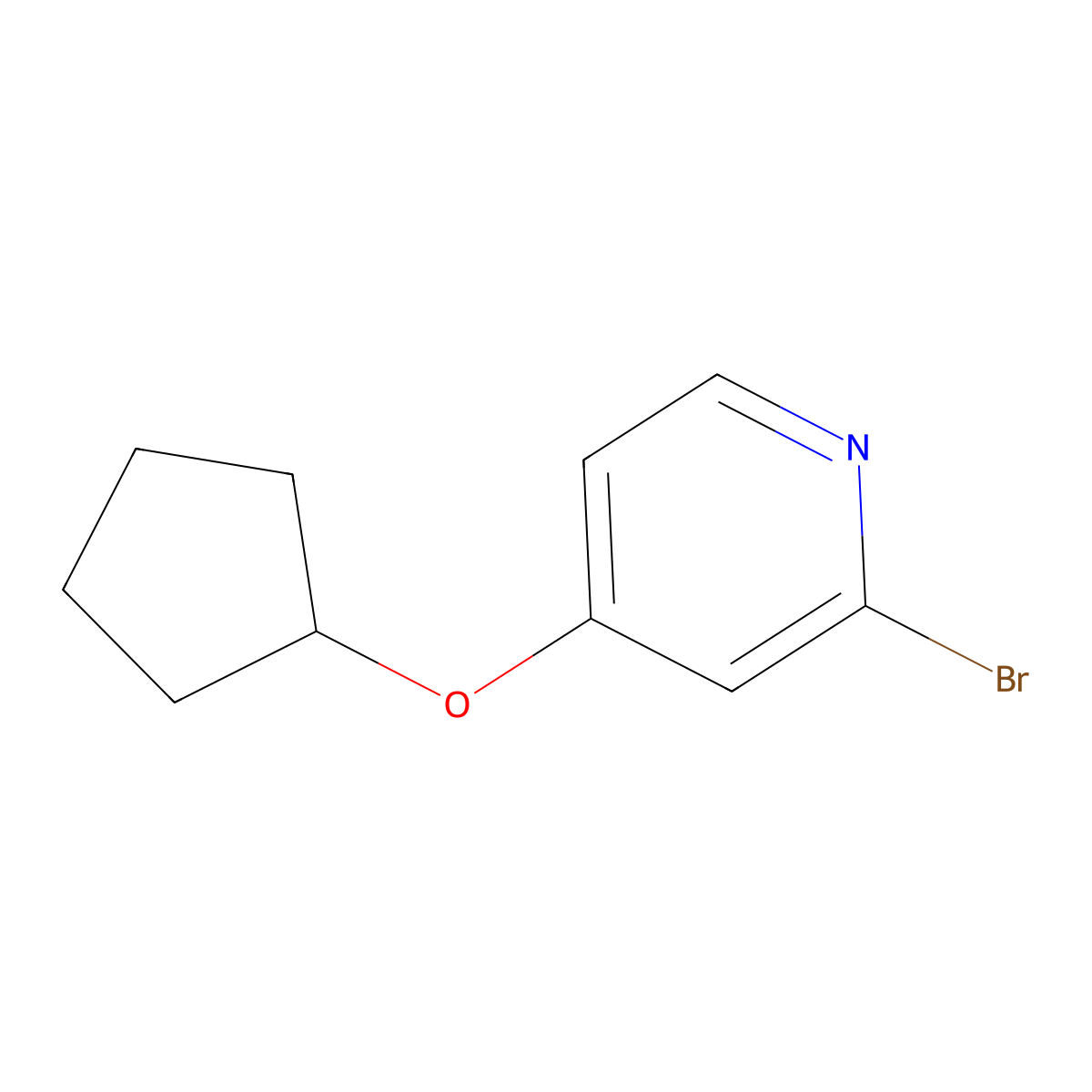 2-Bromo-4-cyclopentyloxy-pyridine molecular structure, CAS 1142194-85-1