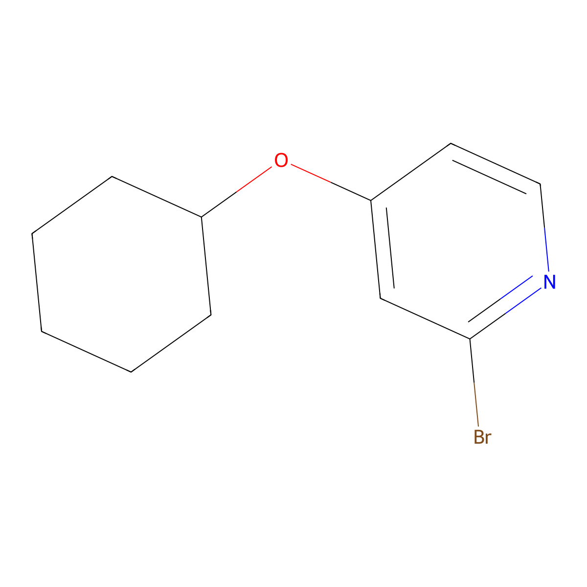 2-bromo-4-(cyclohexyloxy)Pyridine molecular structure, CAS 1142194-88-4