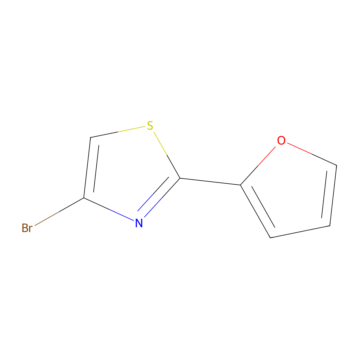 4-Bromo-2-(furan-2-yl)thiazole molecular structure, CAS 1142194-92-0