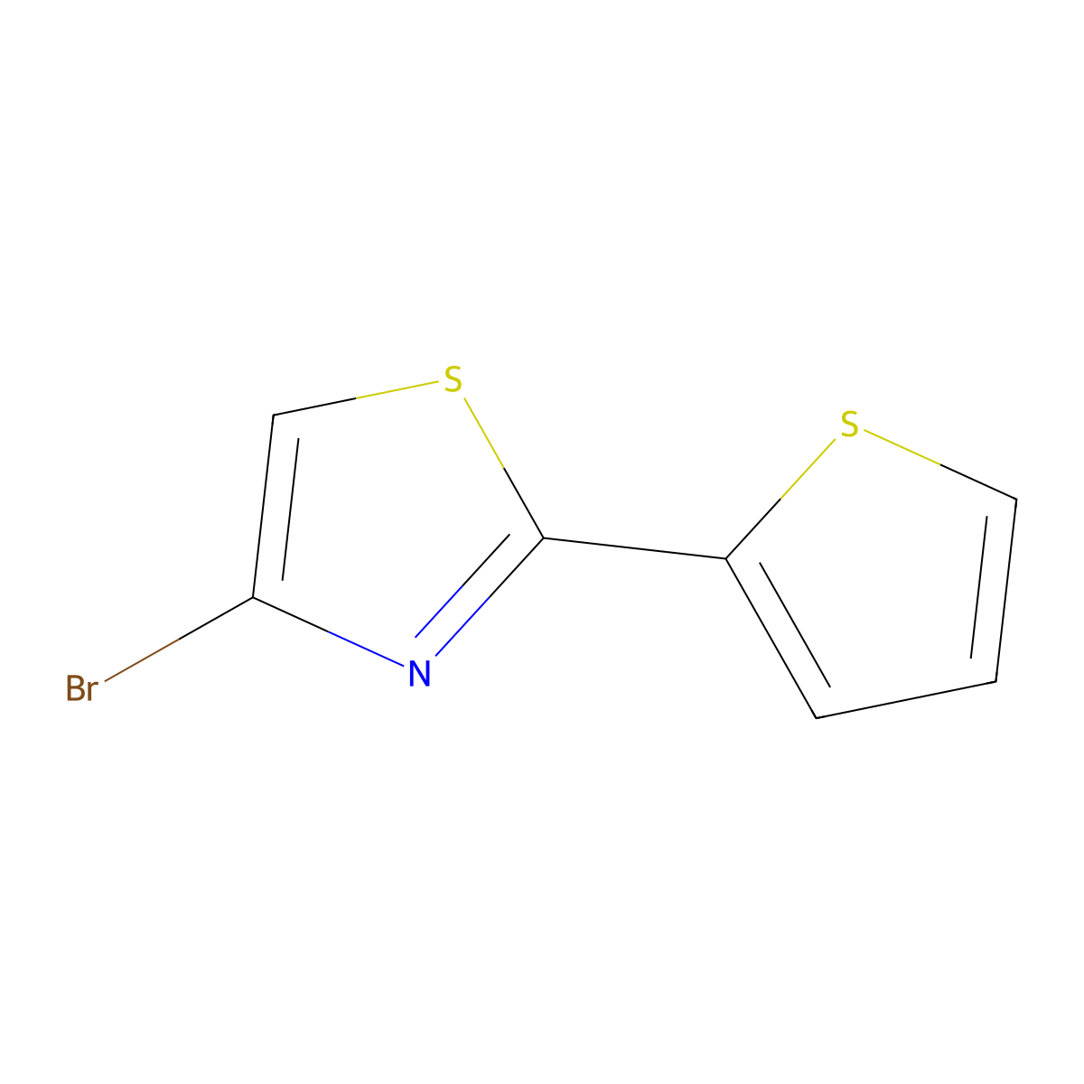 2-Thiophenyl-4-bromothiazole molecular structure, CAS 1142194-93-1