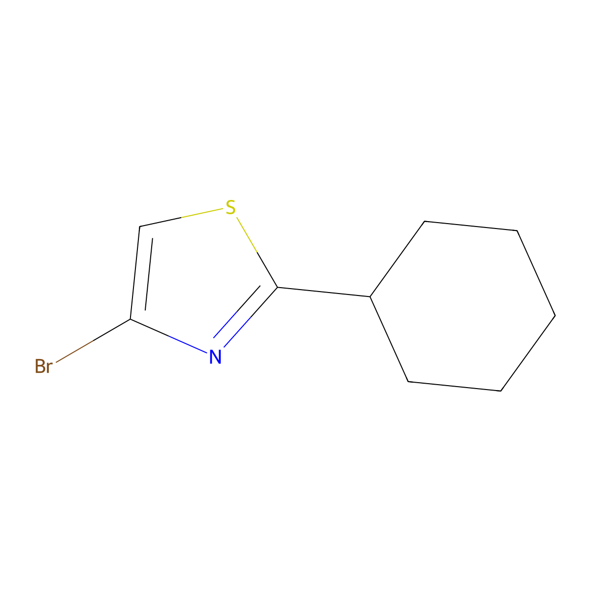 4-Bromo-2-cyclohexylthiazole molecular structure, CAS 1142194-96-4