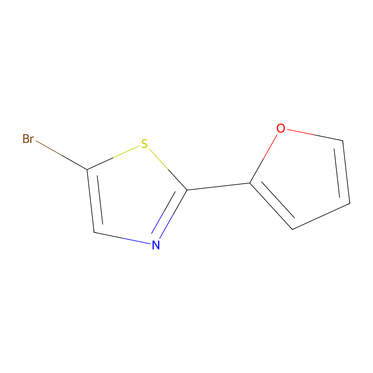 5-Bromo-2-(2-furyl)thiazole molecular structure, CAS 1142194-97-5