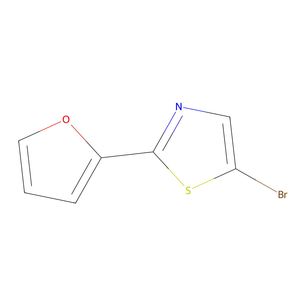 5-Bromo-2-(2-furyl)thiazole molecular structure, CAS 1142194-97-5