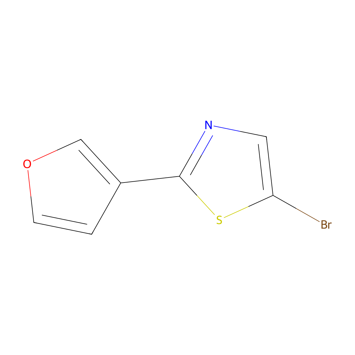 5-Bromo-2-(3-furyl)thiazole molecular structure, CAS 1142194-99-7