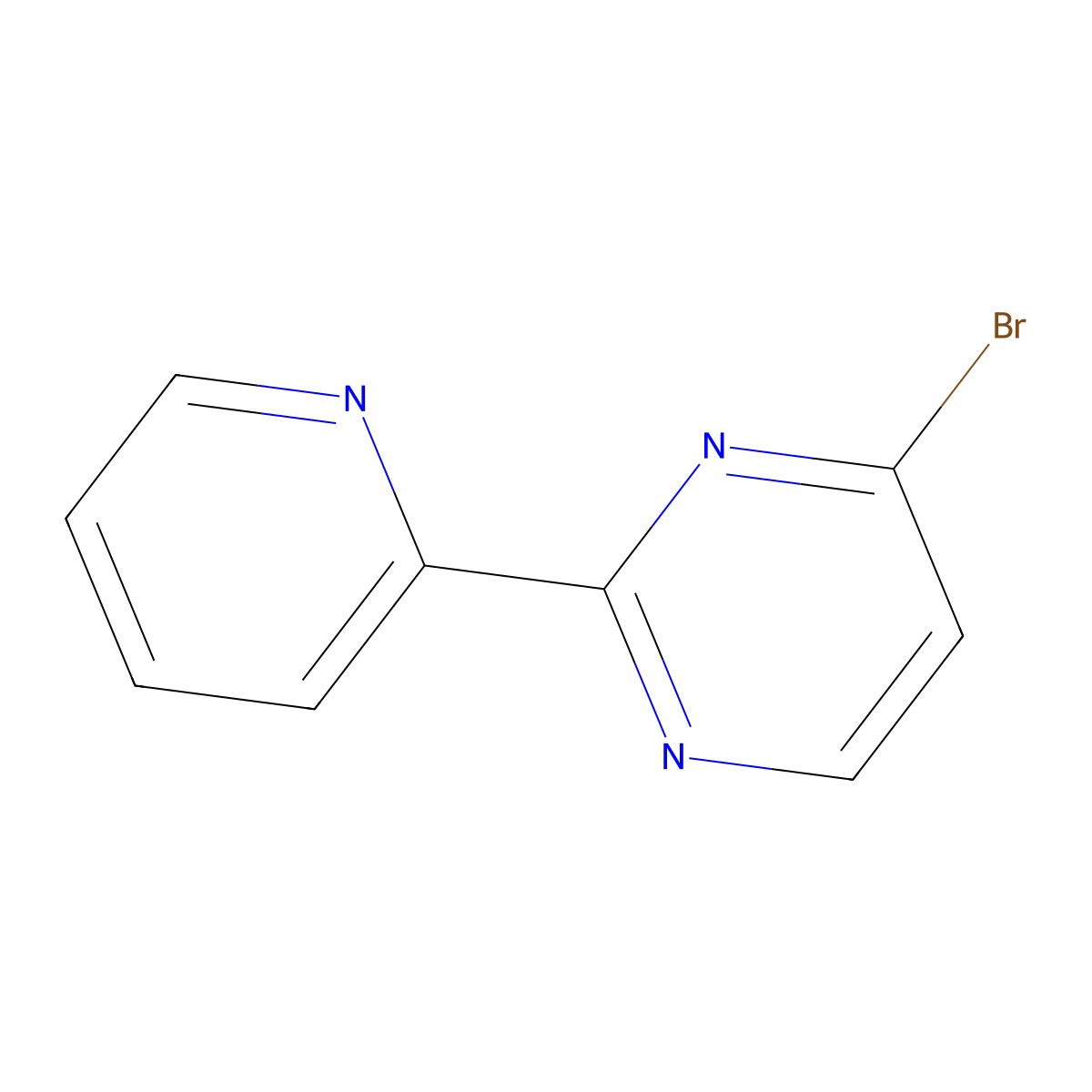 4-Bromo-2-(pyridin-2-yl)pyrimidine molecular structure, CAS 1142195-02-5