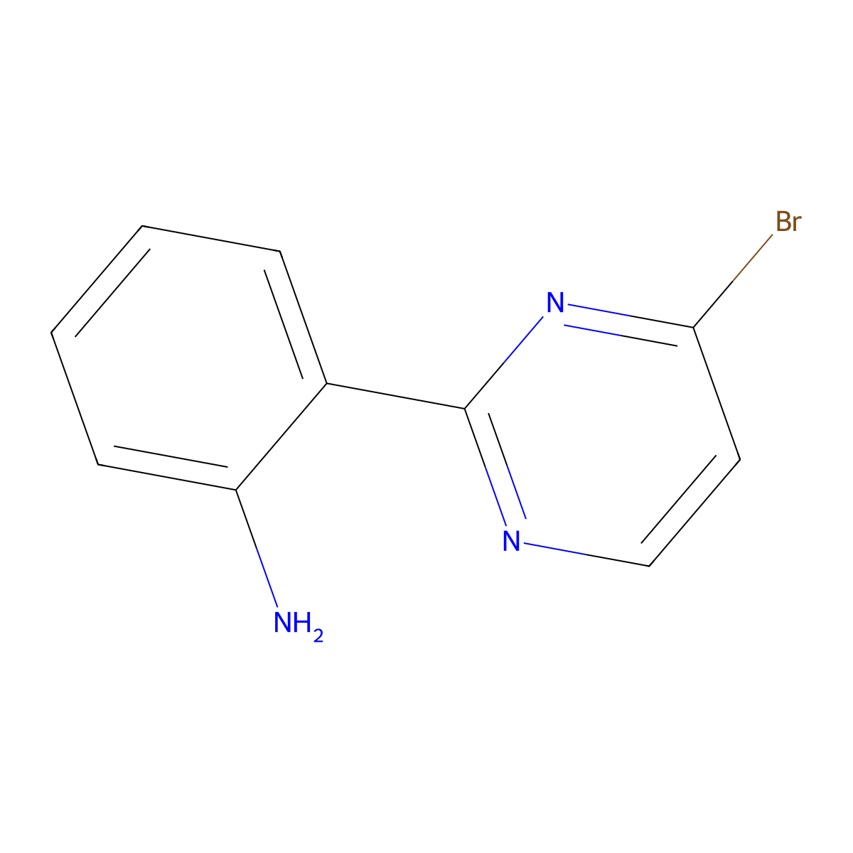 4-Bromo-2-(2-aminophenyl)pyrimidine molecular structure, CAS 1142195-07-0