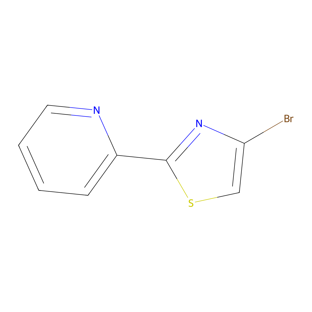 2-(4-Bromo-1,3-thiazol-2-yl)pyridine molecular structure, CAS 1142195-09-2