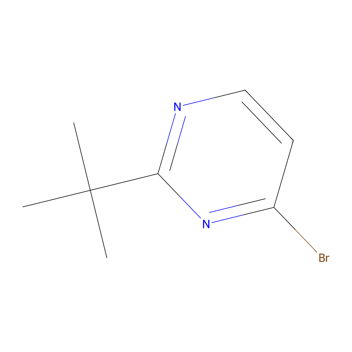 4-Bromo-2-tert-butylpyrimidine molecular structure, CAS 1142195-70-7