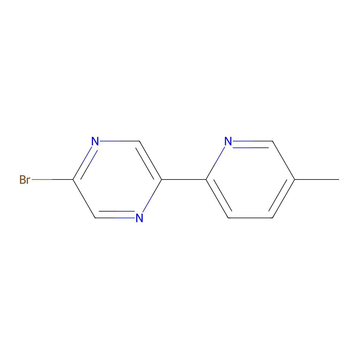 2-Bromo-5-(5-methyl-2-pyridyl)pyrazine molecular structure, CAS 1142196-15-3