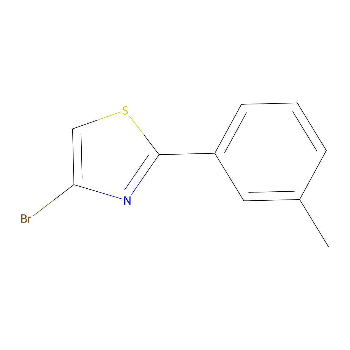 4-Bromo-2-(m-tolyl)thiazole molecular structure, CAS 1142196-29-9