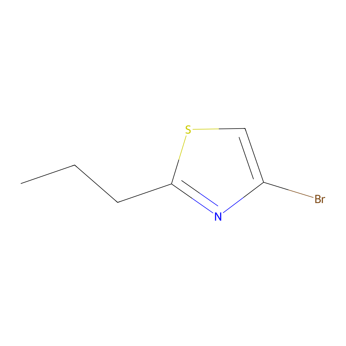 4-Bromo-2-propylthiazole molecular structure, CAS 1142196-34-6