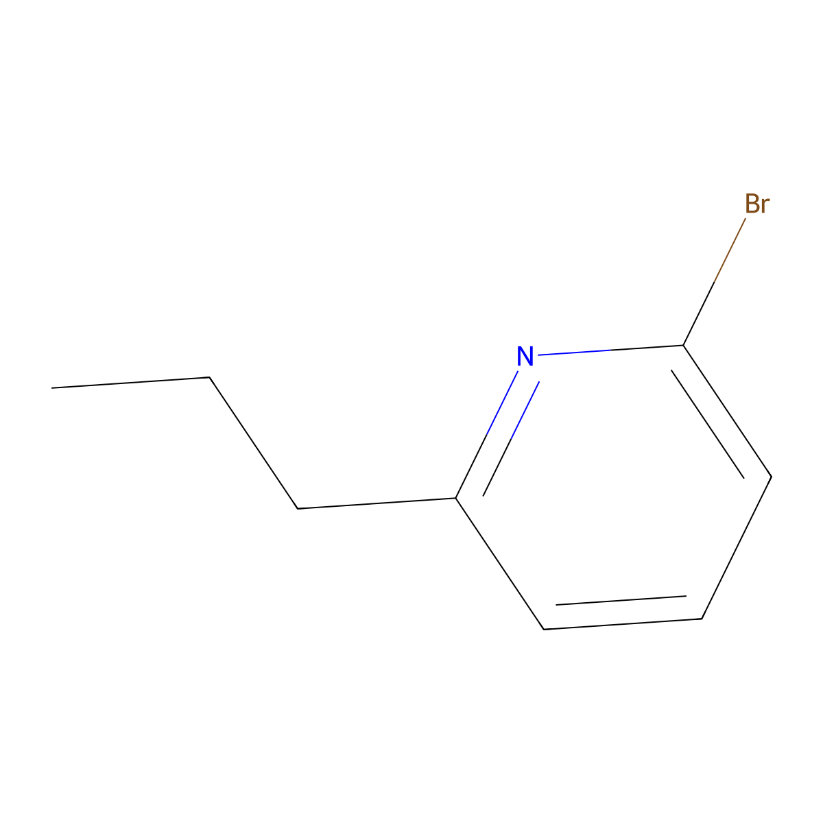 2-Bromo-6-propylpyridine molecular structure, CAS 1142196-36-8