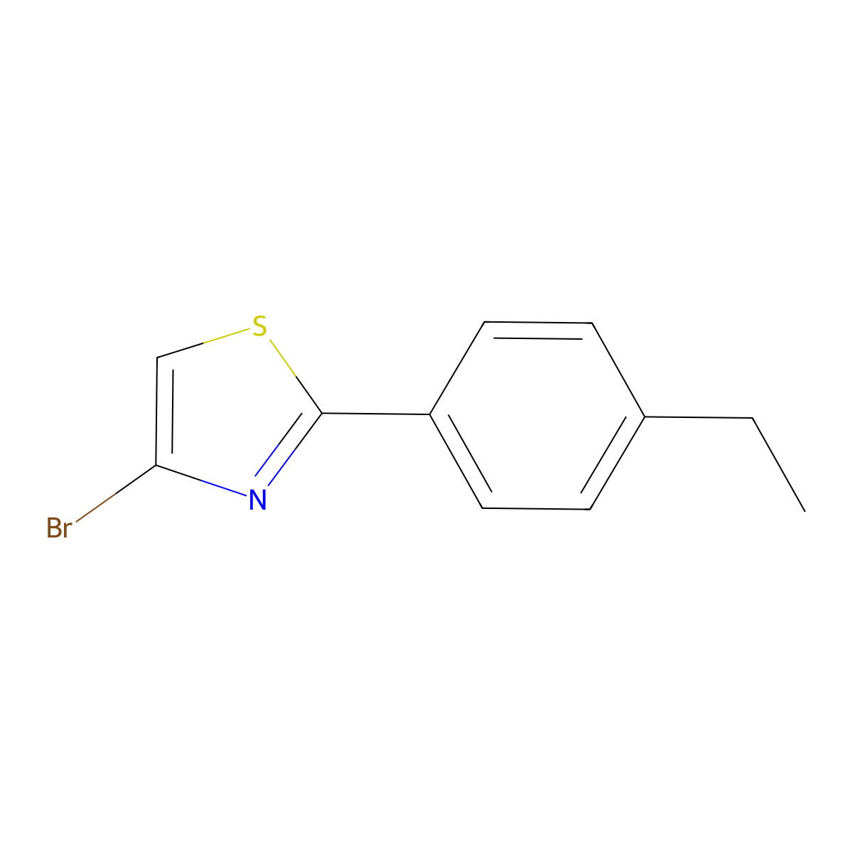 4-Bromo-2-(4-ethylphenyl)thiazole molecular structure, CAS 1142196-48-2