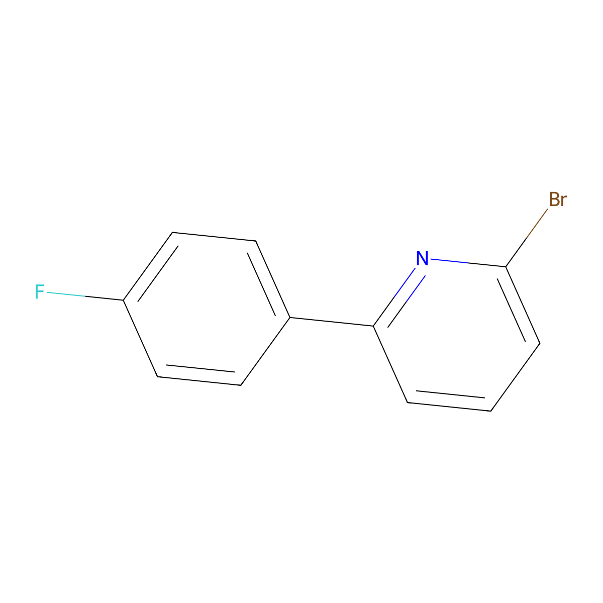 2-Bromo-6-(4-fluorophenyl)pyridine molecular structure, CAS 1142196-75-5