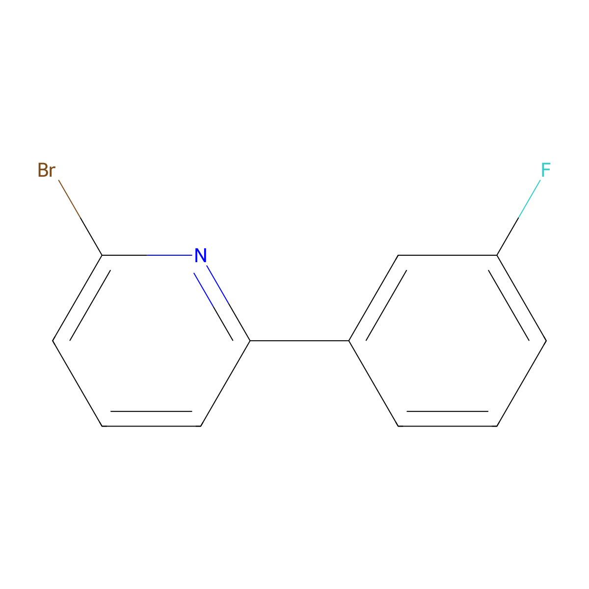 2-Bromo-6-(3-fluorophenyl)pyridine molecular structure, CAS 1142196-77-7