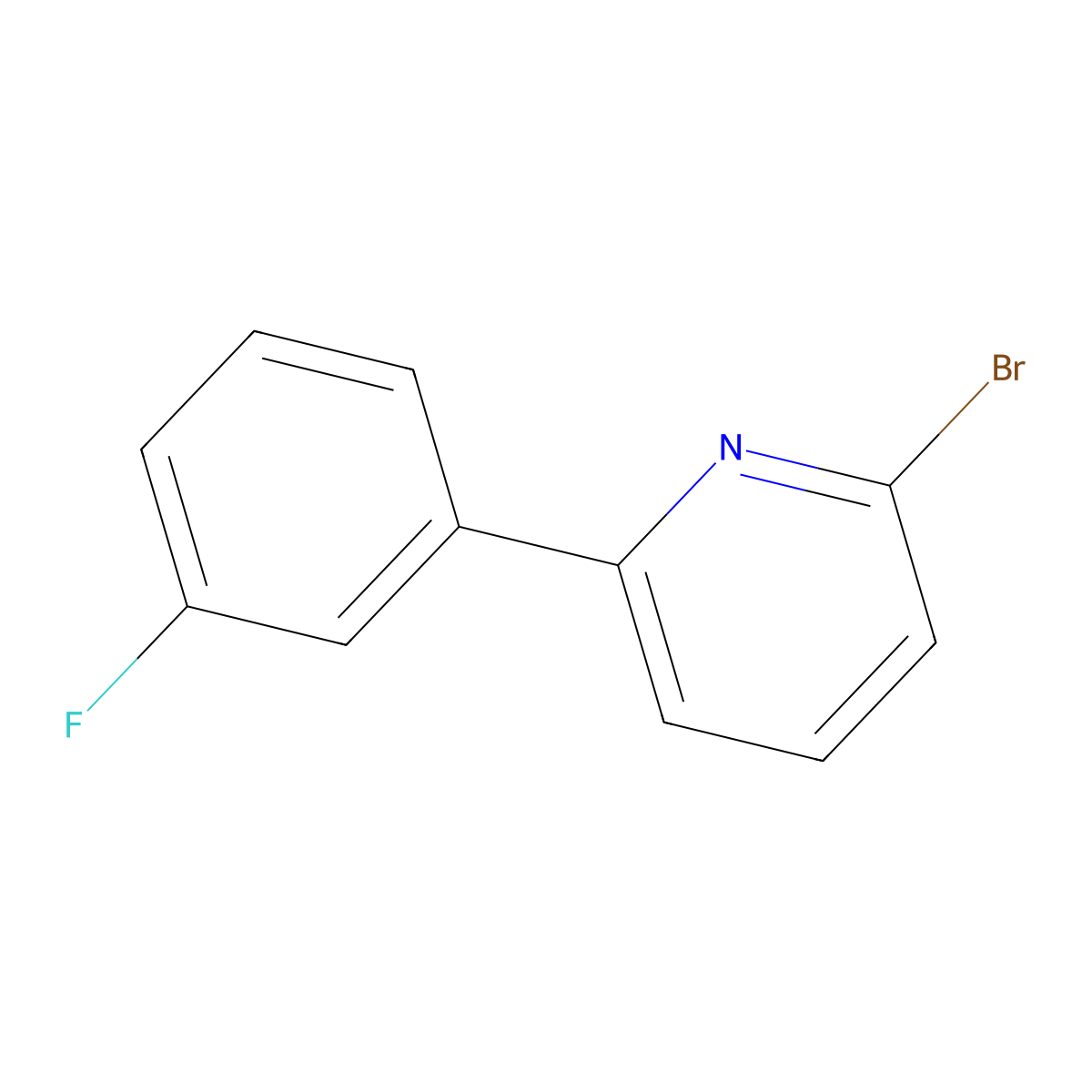 2-Bromo-6-(3-fluorophenyl)pyridine molecular structure, CAS 1142196-77-7