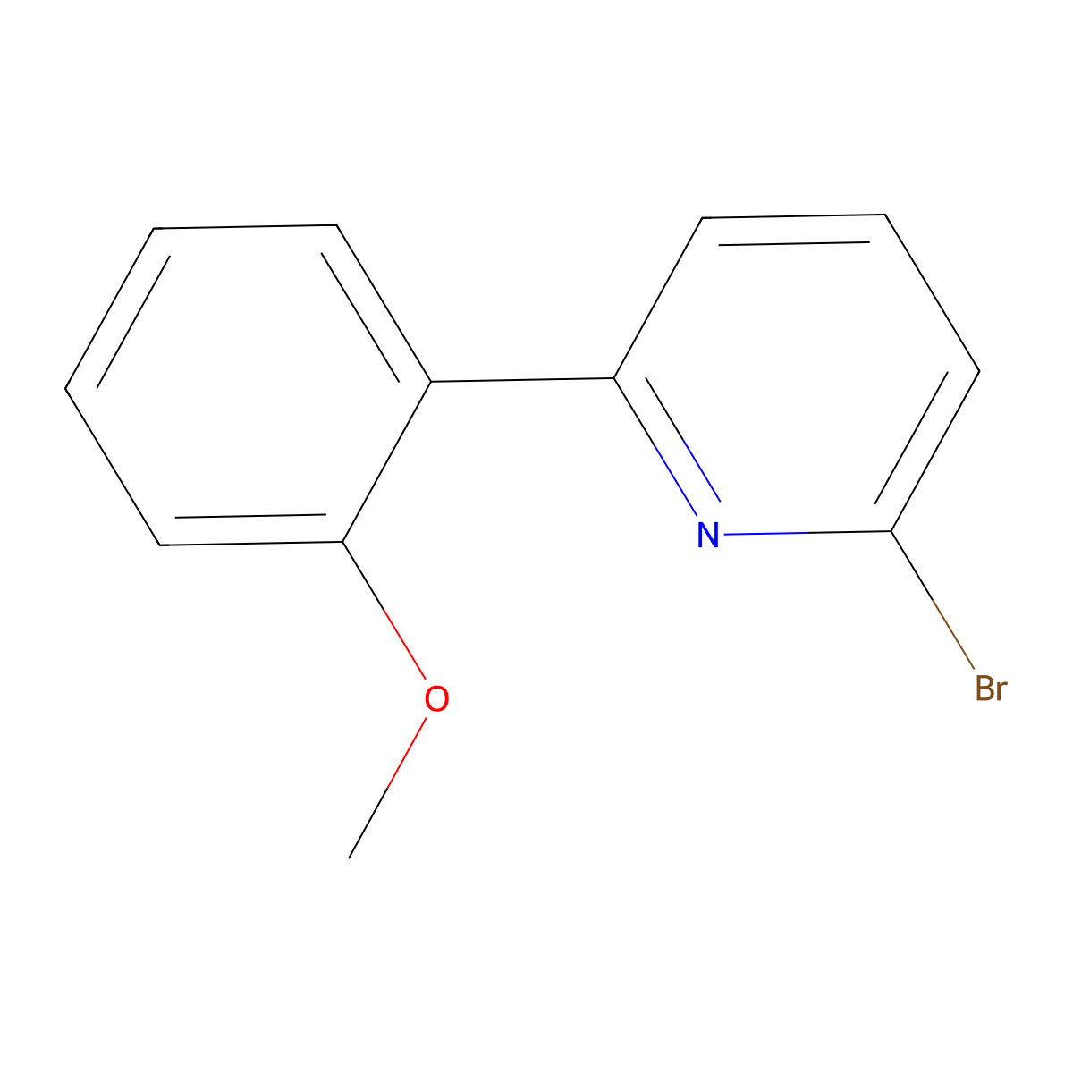 2-Bromo-6-(2-methoxyphenyl)pyridine molecular structure, CAS 1142196-80-2